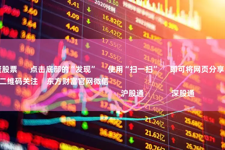 杨方线上配资股票      点击底部的“发现”     使用“扫一扫”     即可将网页分享至朋友圈                            扫描二维码关注    东方财富官网微信                                                                        沪股通             深股通