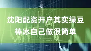沈阳配资开户其实绿豆棒冰自己做很简单